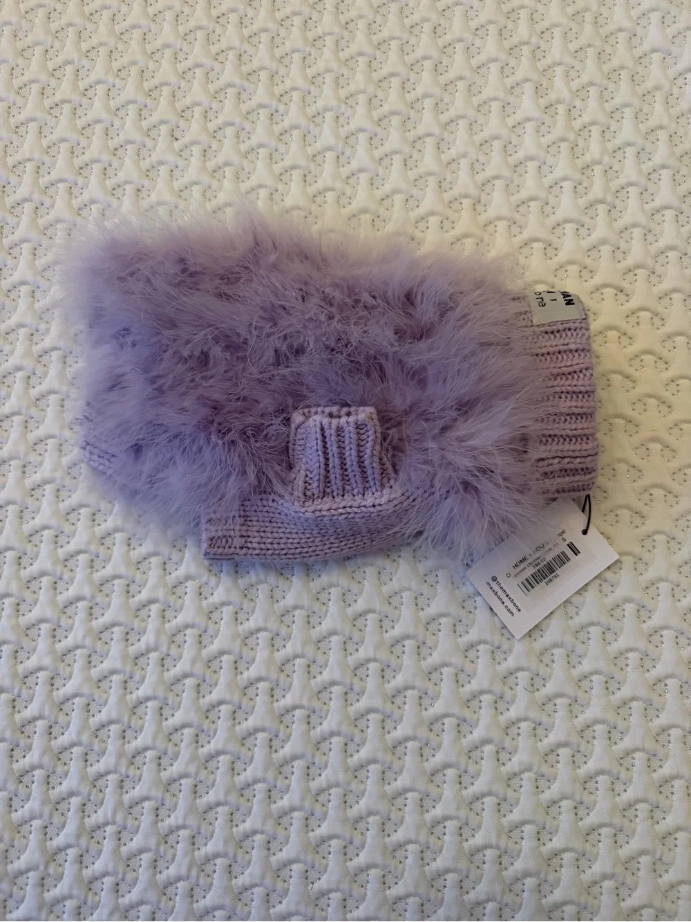 Christian Cowan x Max & Bone Lavender Faux Fur Pet Sweater SMALL MSRP $98